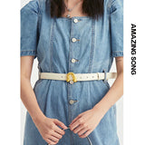 Amazing Song Metal Nail Buckle Belt Shirt Belt Women’s Belt Jean Waist Dress Belt Studs Belt Accessories