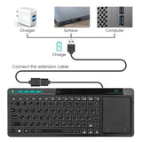 Rii K18Plus/K18S 2.4G Wireless Keyboard with Touchpad Mouse Number Numeric USB  Backlit For For Android TV BOX  Smart TV PC