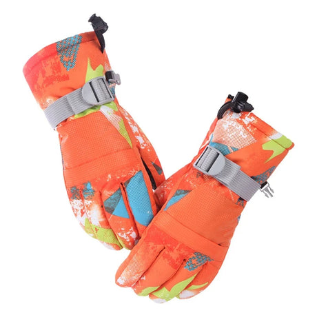 Kids Children Winter Warm Snowboard Touch Screen Ski Gloves Full Finger Mittens P0RA