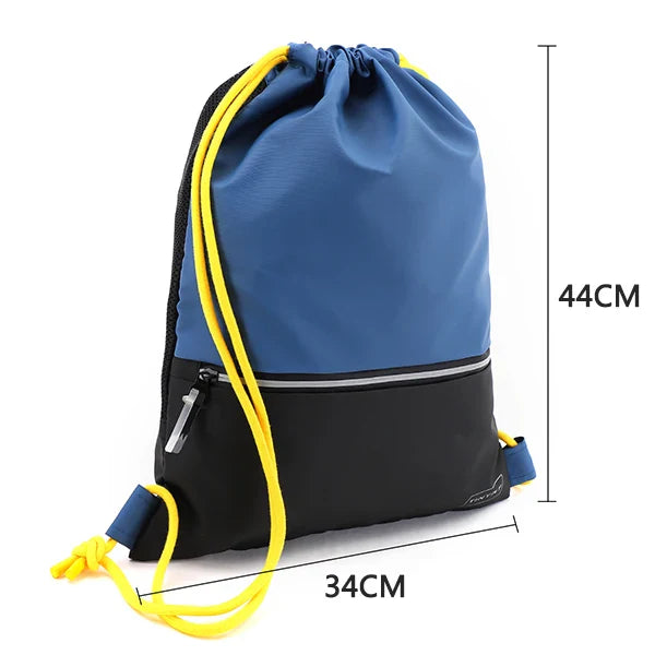 TINYAT Drawstring Pocket Bag Sports Waterproof Backpack black sport backpack for men women Lightweight 0.15kg