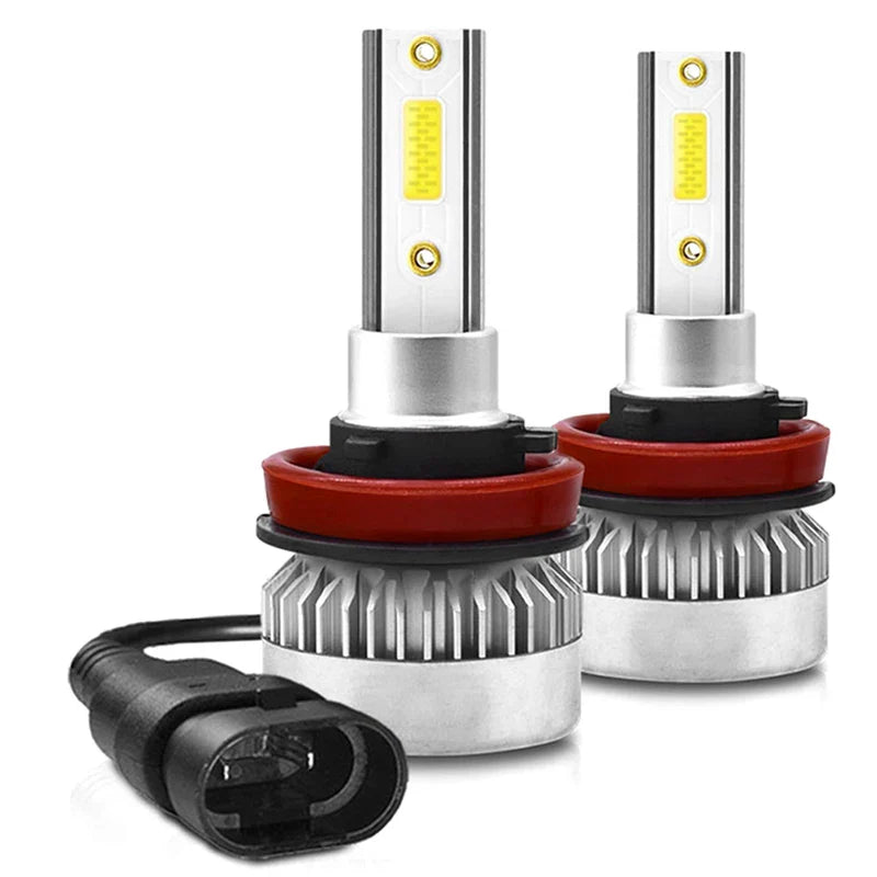 1Pair  H1/H7 /H8/H9/H11 COB LED Headlight Bulbs 110W 20000LM High Low Beam White Lights