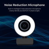 Webcam 1080P mini camera Fill Light Webcam with Microphone 360 degree web Camera for Pc Video Live Calling usb camera  Webcamera