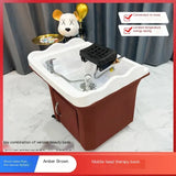 Head Spa Shampoo Chair Hair Salon Comfort Small Hair Washing Station Chair Move Therapy Lettino Massaggio Furniture MQ50SC