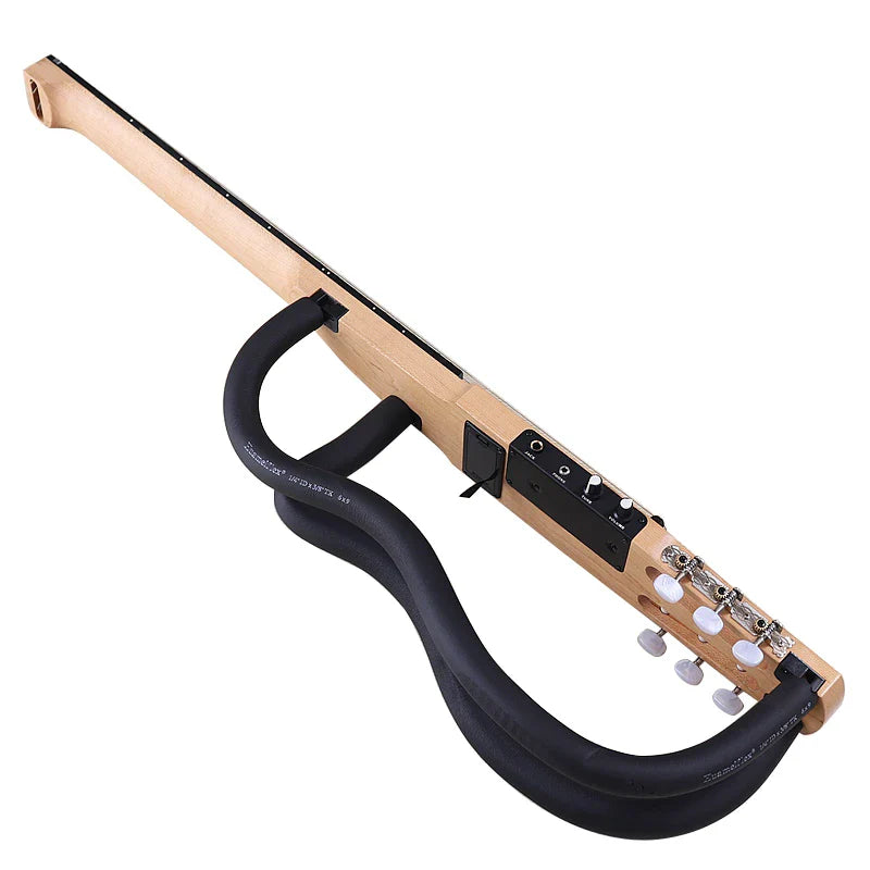 Headless Silence Classical Guitar 6 String 34 Inch Classic Silent Guitar Full Canada Maple Wood Body Can Foldable