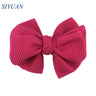 20pcs/lot High Quality 4.5'' Solid Seersucker Waffle Bow Knot with Clip Girl Party Headdress Accessories HDJ157