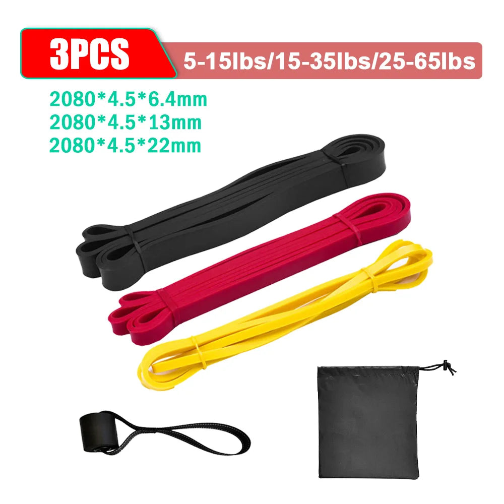 Heavy Duty Latex Resistance Band Set Elastic Exercise Sport Strength Pull Up Assist Band Pilates Stretch for Workout Fitness Leg