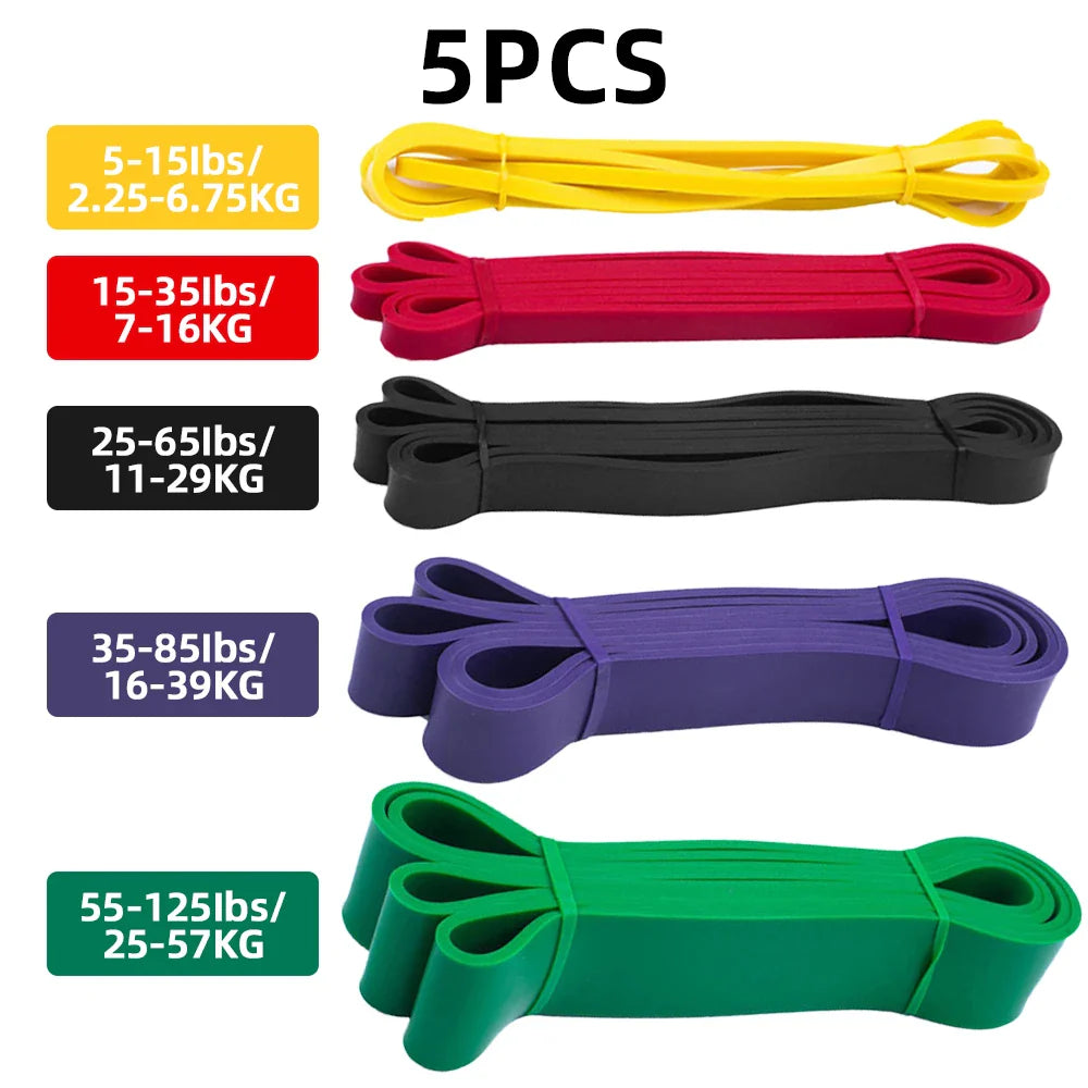 Heavy Duty Latex Resistance Band Set Elastic Exercise Sport Strength Pull Up Assist Band Pilates Stretch for Workout Fitness Leg