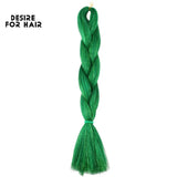 Desire for Hair 5Packs Synthetic Braiding Hair Christmas Colors Mix Tinsel Glitter Green Synthetic Hair Extensions Jumbo Braids