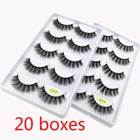 50/100 Pairs False Eyelashes Wholesale Fluffy Long Lashes Natural Makeup Tools Eye Lashes Bulk Faux Mink Lashes maquiagem