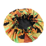 Women's Satin African Pattern Sleeping Hat Elastic Band Night Sleep Cap Hair Care Bonnet Nightcap for Women Cap Bonnet