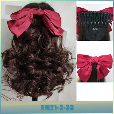 AS  Synthetic Retro Ponytail with Comb Europen Princess Curly Puff Ponytail Clip in Hair Tail Natural False Hair Extension