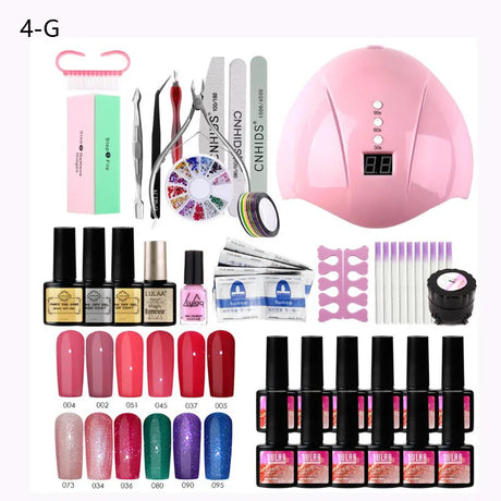 Manicure Set 36W UV LED Lamp Dryer With 12PCS Nail Gel Polish Kit Soak Off Manicure Set Gel Nail Polish For Nail Art Tools