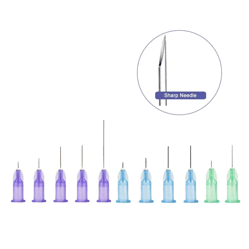 Superfine 32G 4/6/13mm Painless Small Needle 34G 1.5/2.5/4mm Irrigator Eyelid Tool Parts For Teeth Disposable Syringes Needles