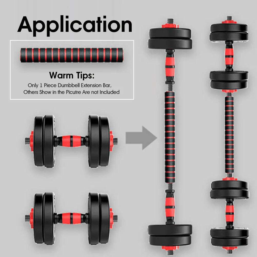 40cm Dumbbell Connecting Rod Gym Excersize Training Equipment Dumbbell Variable Barbell Connector Accessories Foam Pad Connector