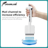 JOANLAB Multichannel Pipette Lab Supplies Variable Volume Micropipette 8 Channels 12 Channels Pipette Capacity: 0.5μl - 300μl