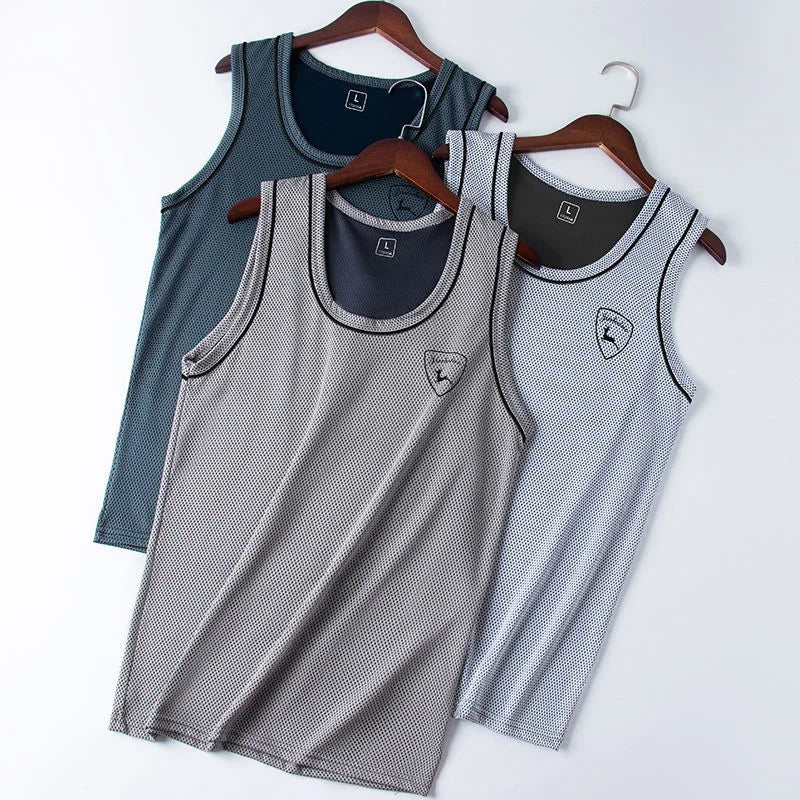 Mens Underwear Sleeveless Tank Top Solid Muscle Vest Undershirts O-neck Sport T-shirt men's vest bodybuilding Men's tank top