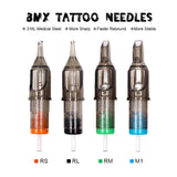 10pcs  0.35mm Disposable Makeup Tattoo Sterile Cartridge Needles 3/5/7/9RL RS RMFor Tattoo Rotary Pen Round Liner Shader Supply