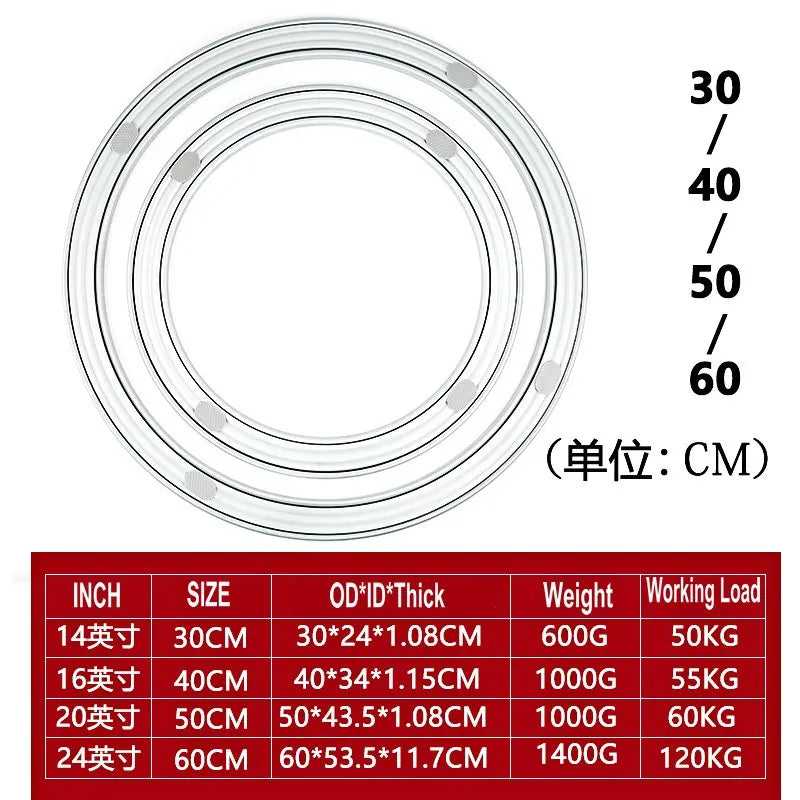 HQ WL01 Cold Rolled Steel Lazy Susan Turntable Dining Table Swivel Plate Wheel Base for WOOD TABLE with Horse Iron Accessories