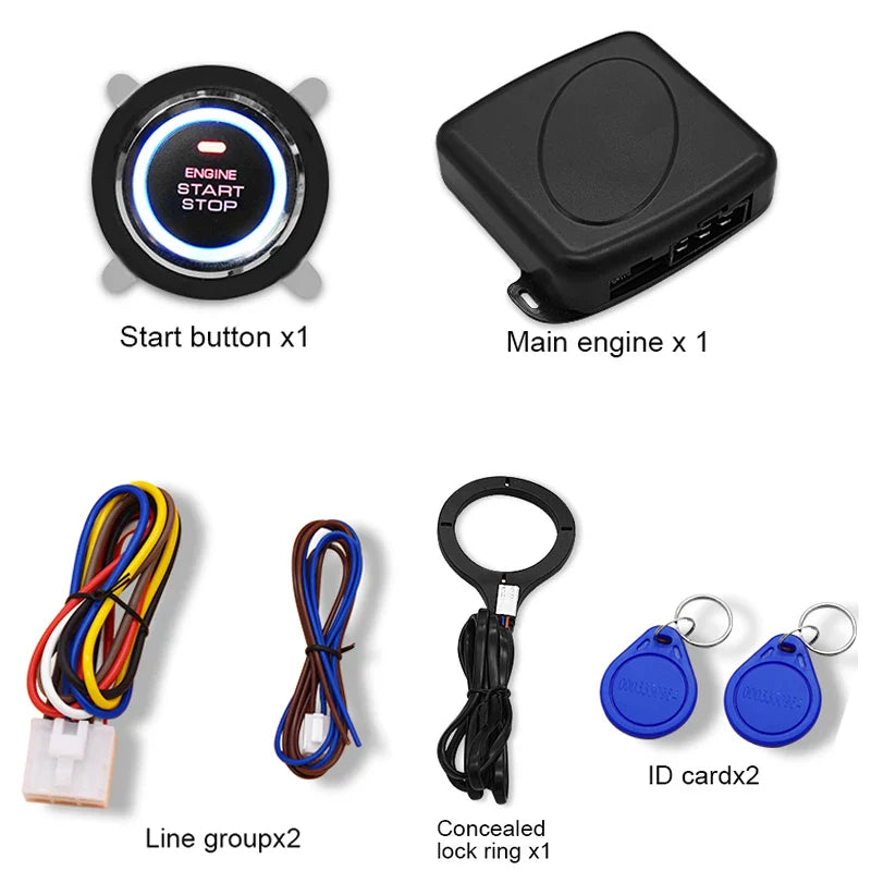 Car lock one key start RFID one key start system engine ignition system 12V automatic ignition