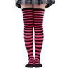 Women's Thigh High Over The Knee Socks For Girls Black White Striped Stockings Long Slouch Socken Kawaii Knit Leg Warmers Soks