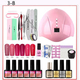 Manicure Set 36W UV LED Lamp Dryer With 12PCS Nail Gel Polish Kit Soak Off Manicure Set Gel Nail Polish For Nail Art Tools