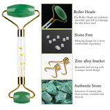 Natural Green Jade Roller Gua Sha Set Facial Body Massager Roller Jade Stone Massage Set Face Lifting Beauty Skin Care Tools