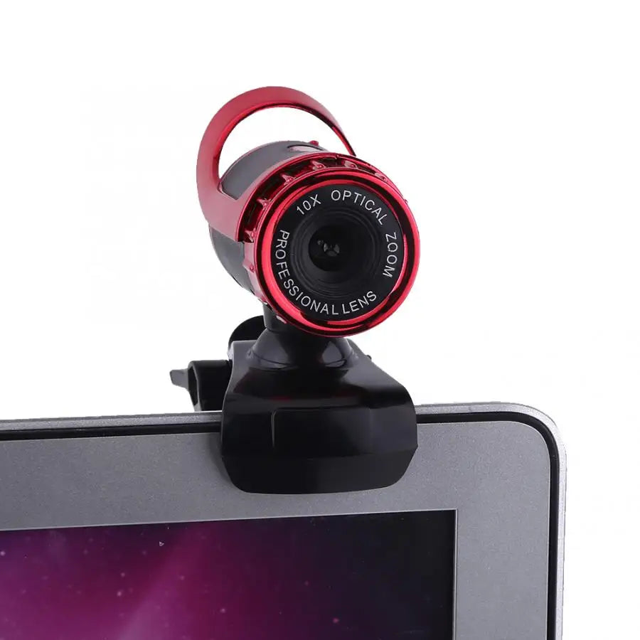 USB 2.0 12M Pixels Clip-on Webcam Web Camera HD 360 Degree Rotating Stand Built-in Microphone for PC Webcam Cover Video Camera