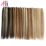 Straight Blonde Human Hair Weave Brazilian Remy Human Hair Weft Extensions 18-28" Highlight Ombre Human Hair Weft #613