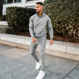 2020 New 3D Plaid Men's Sports fitness Zipper Suit Autumn Sportswear Set male Sports Running Sportswear Set Suit