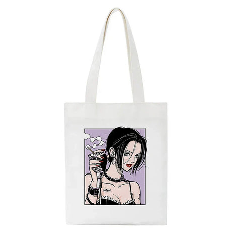 Shopping Bags Nana Anime Manga Nana Osaki And Ren Honjo Tote Bag Harajuku Handbags Shoulder Bags Casual Handbag Women Canvas Bag