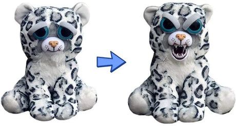 Feisty Pets funny face changing soft toys for children snow leopard stuffed plush unicorn angry animal dog doll  bear panda