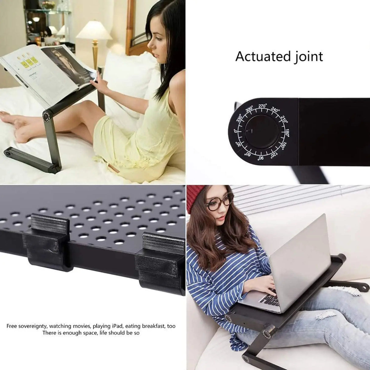 Laptop Stand Portable Notebook Computer Table Foldable PC Bed Sofa Desk Escritorio Adjustable Ergonomics Aluminum Alloy Shelf