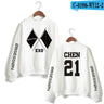 KPOP EXO NEW ALBUM Sixth Album OBSESSION WE ARE ONE EXO Print Women/Men High Collar Sweatshirt Casual Turtlenecks Clothes