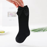 2023 Baby Girls Socks New Toddlers Girl Big Bow Knee High Long Soft Kids Socks Bowknot 100% Cotton 0-5Years Newborn Socks