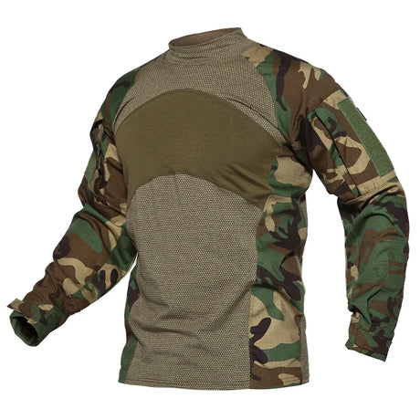 TACVASEN Oversize Long Sleeve Work tshirt Mens Summer Tactical T-shirt Combat Hunt Game Camouflage Clothing Ristops Tee Tops