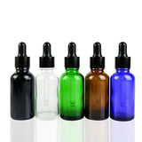 Empty Cosmetic Packaging Essential Oil Bottle Series Color Glass Hair Oil Bottle With White Black Gold Silver Dropper Products