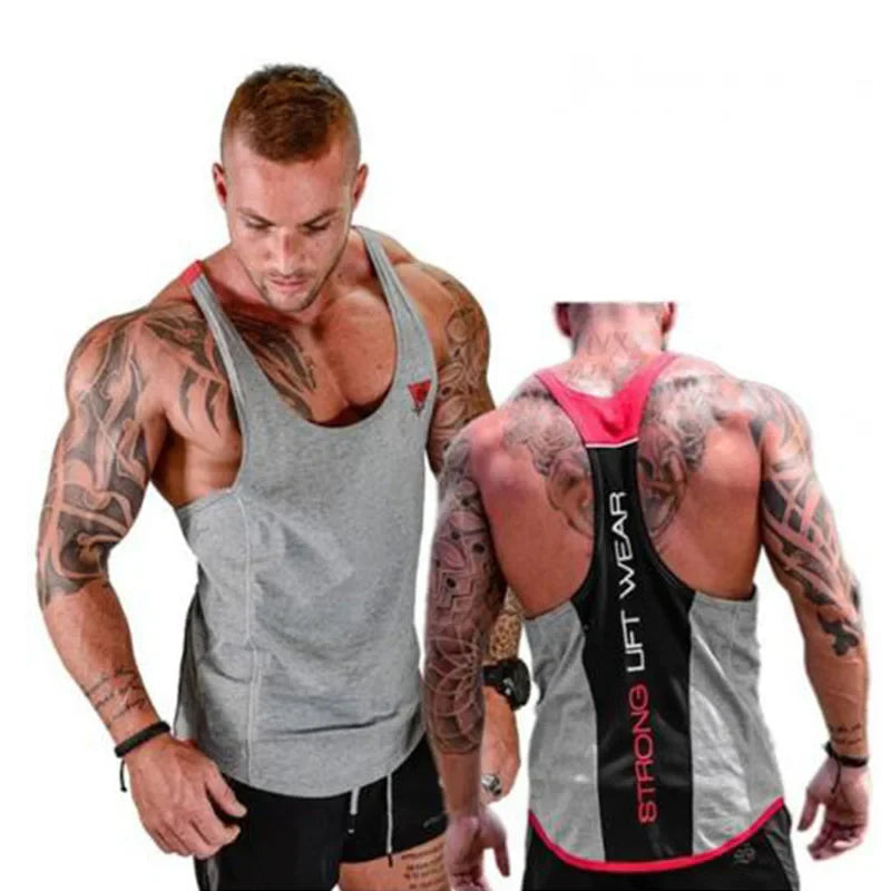 2021 New Men Tank top Gyms Workout Fitness Bodybuilding sleeveless shirt Male Cotton clothing Casual Singlet vest Undershirt