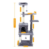 Luxury Pet Cat Tree House Condo Furniture Multi-Layer Cat Tower with Ladder Natural Sisal Scratching Post Climbing Jumping Toy