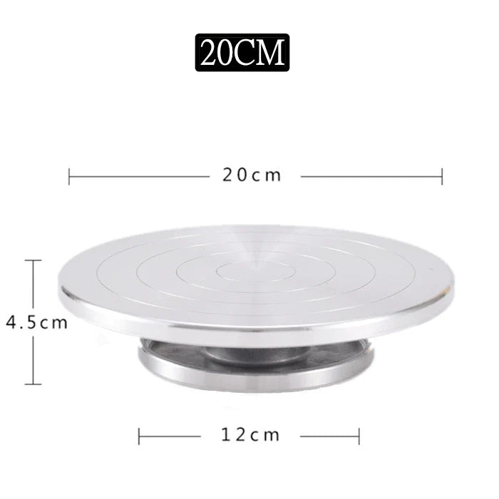 15/20/25/30CM Pottery Wheel Aluminum Turntable, DIY Clay Tools Double-Sided Cake Pottery Turntable Sculpture Ceramics Cake Stand