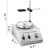 VEVOR 1L Heating Magnetic Stirrer Hot Plate W/ Stir Bar 0-2000R/Min Vortex Mixer Distillation Kit Chemistry Laboratory Equipment