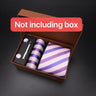 modern ties for men 2024 red Set Gift Box Jacquard Necktie And Pocket Square Clip Cufflinks Red Black Blue Handkerchief Formal