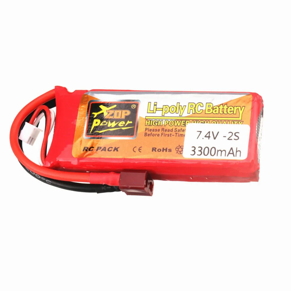 7.4 V Lipo battery for WLtoys 144001 2.4G Racing RC Car battery spare parts 2S 7.4V 3300mAh Lipo battery for Wltoys 12428 1-5PCS