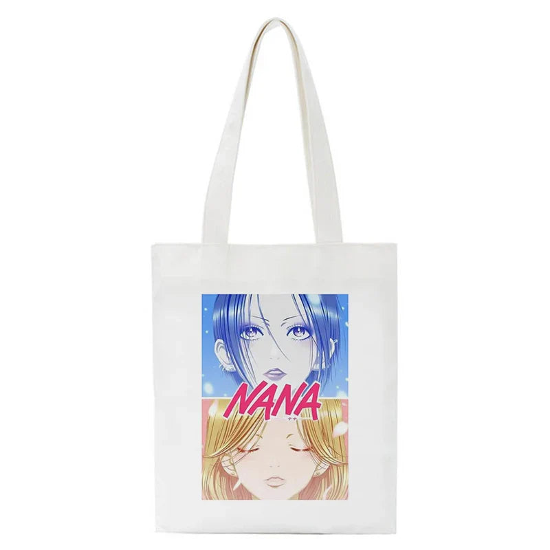 Shopping Bags Nana Anime Manga Nana Osaki And Ren Honjo Tote Bag Harajuku Handbags Shoulder Bags Casual Handbag Women Canvas Bag