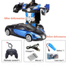 2IN1 Electric RC Car Transformation Robots One-key Deformation Car Outdoor Remote Control Sports Car Model  Children Boys Toys