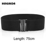 Wide Elastic Waist Belt Black Women Stretch Waistband 2019 Dress Wide Belt 5 Size Corset Waist by Fashion Metal Buckle for Skrit