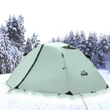 Hewolf 2 Person Waterproof Camping Tent For Outdoor Recreation Double Layer 4 Seasons Hiking Fishing Beach Tourist Tents