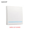 QIACHIP 433.92MHz AC 220V 1 CH Wall Panel Wireless Remote Control Switch Smart Home Room AC 85-265V Remote Control Receiver