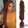 24Inch Synthetic Hair Extensions for Braids 100g/pc Jumbo Braiding Hair Kanekalon Colored Hair Pre Stretched Yaki Jumbo Braids