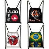 Martial Art Judo / Muay Thai / Karate /Jujitsu Drawstring Bag Boys Girls Backpack Men Travel Bag Women Storage Bags Kids Bookbag