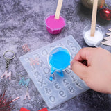 Alphabet Resin Molds Kit Backward Letter Number Silicone Casting Molds Resin Epoxy Molds For Keychain Making Pendant Jewelry DIY